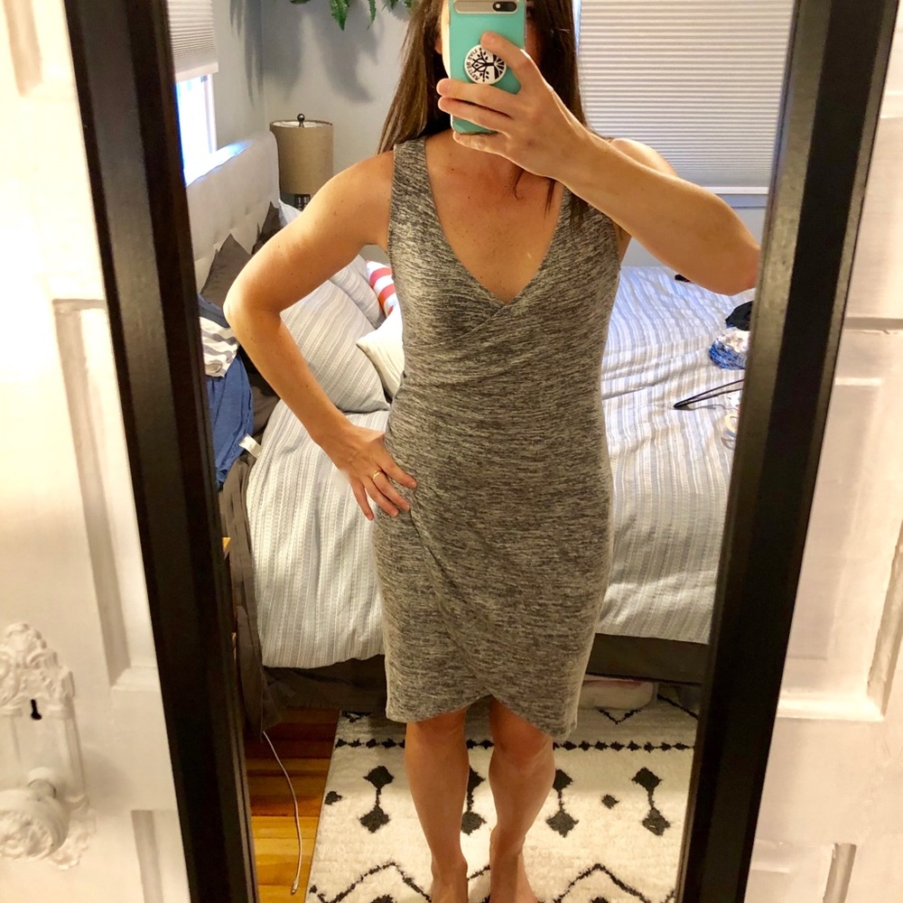 Leith heathered grey tank dress